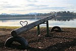 seesaw, swing, swing device, rock, playground, to play, wood, bar, seesaw, seesaw, seesaw, seesaw, seesaw